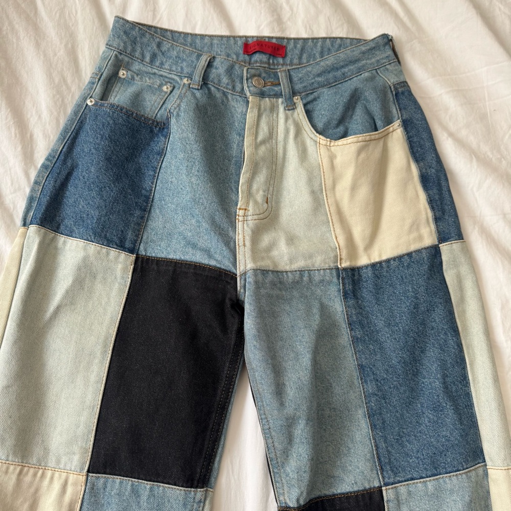 Patchwork Denim Jeans - image 2